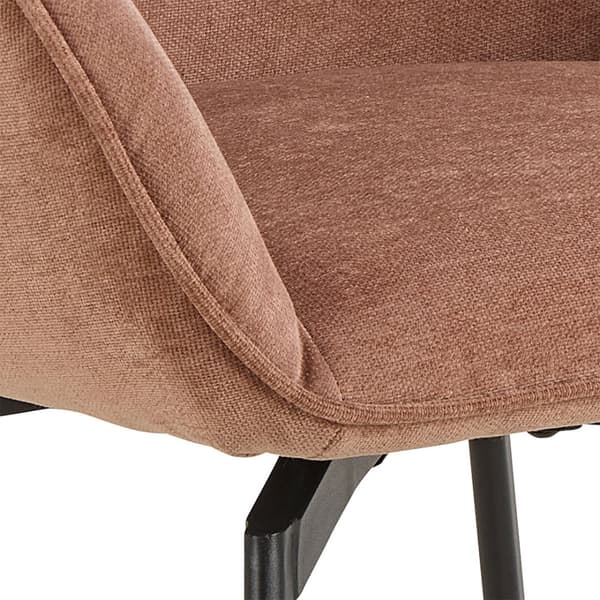2 x Clara matstol med armstöd chenille brun.