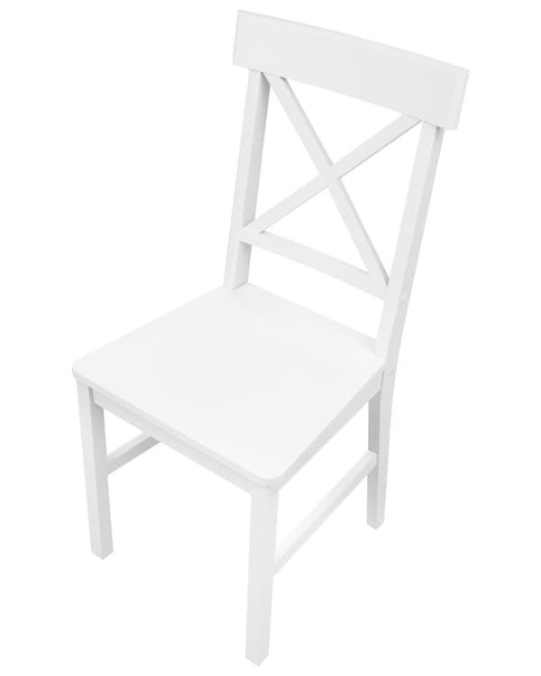 Set om 2 Matsalsstolar Vit Poppel MDF Cabin-stil