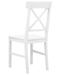 Miniatyrbilde 6 av 8: Set om 2 Matsalsstolar Vit Poppel MDF Cabin-stil