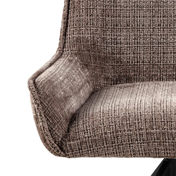2 x Eddie spisestuestoler chenille brun.