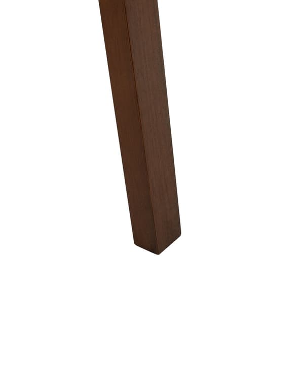 Spisebordsstol Mørkebrun Beige Stof Sæt af 2 Spisestole Moderne Spisestuestol Træ Stole til Spisebord med Træben Design
