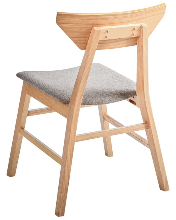 Spisebordsstol Lysebrun Taupe Stof Sæt af 2 Spisestole Moderne Spisestuestol Træ Stole til Spisebord med Træben Design
