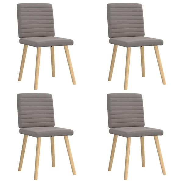Matstolar 4 st taupe tyg