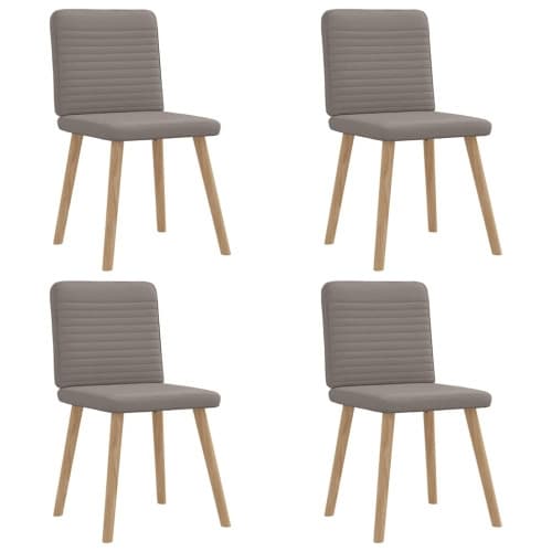 Matstolar 4 st taupe tyg