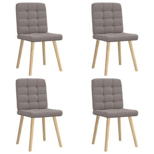 Matstolar 4 st taupe tyg