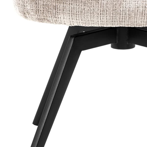 Darlene spisestuestoler med armlene chenille beige.