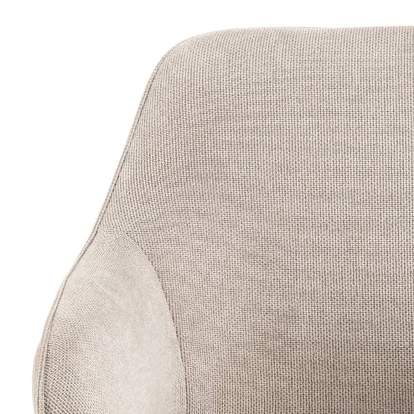 2 x Clara spisestuestoler med armlene stoff beige.