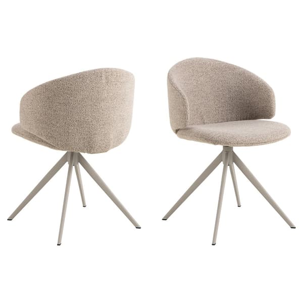 Ella spisestuestoler bouclé beige.