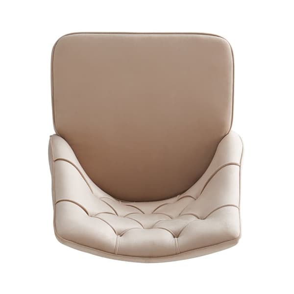 Sæt med 2 stole - Fløjl af høj kvalitet - Metalfødder - Beige