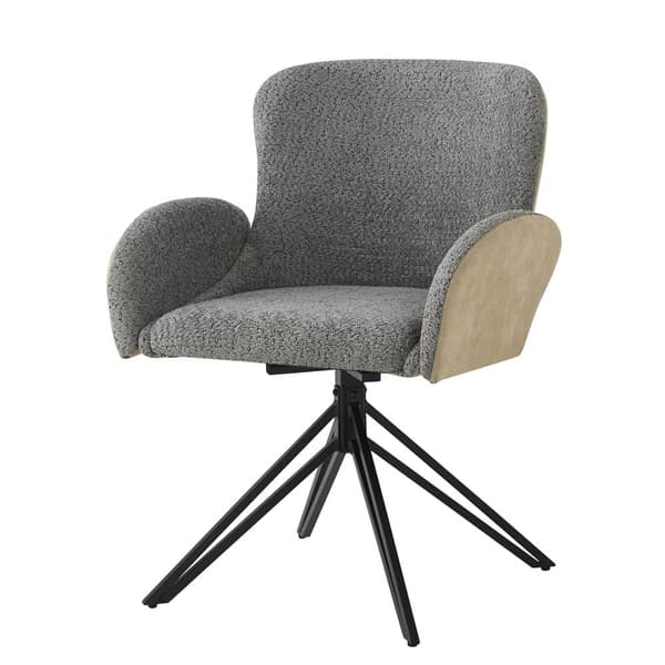 Sæt med 4 Sherpa Drejestole - Justerbare Metalben - Grå