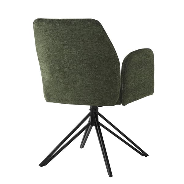 Set om 2 snurrfåtöljer med armstöd - sammet - modern stil - grangrön