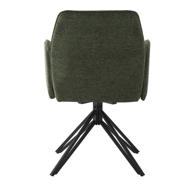 Set om 2 snurrfåtöljer med armstöd - sammet - modern stil - grangrön