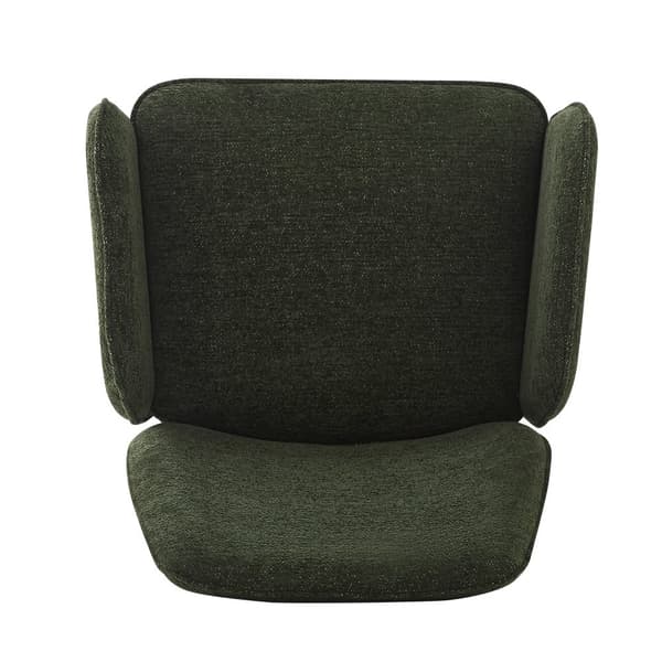 Set om 2 snurrfåtöljer med armstöd - sammet - modern stil - grangrön