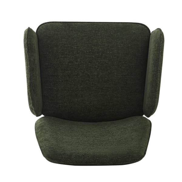 Set om 2 snurrfåtöljer med armstöd - sammet - modern stil - grangrön