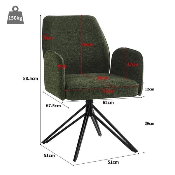Set om 2 snurrfåtöljer med armstöd - sammet - modern stil - grangrön