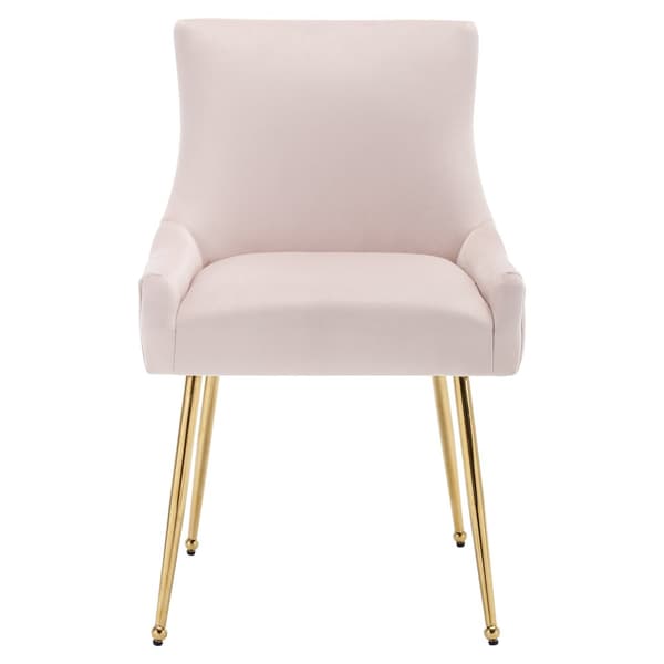 Set om 2 stolar med pläterade ben - guld och rosa