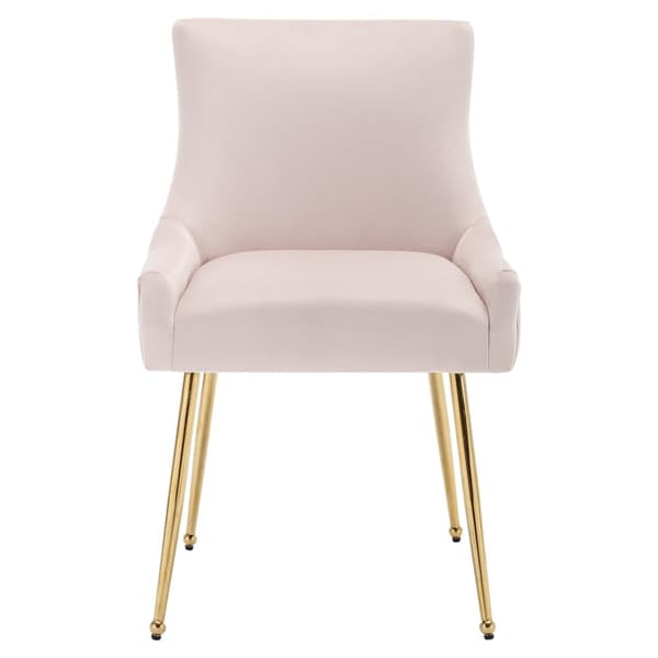 Set om 2 stolar med pläterade ben - guld och rosa