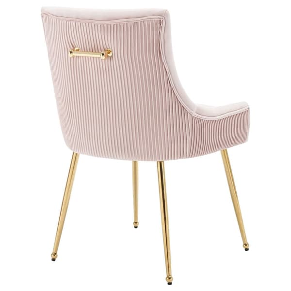 Set om 2 stolar med pläterade ben - guld och rosa