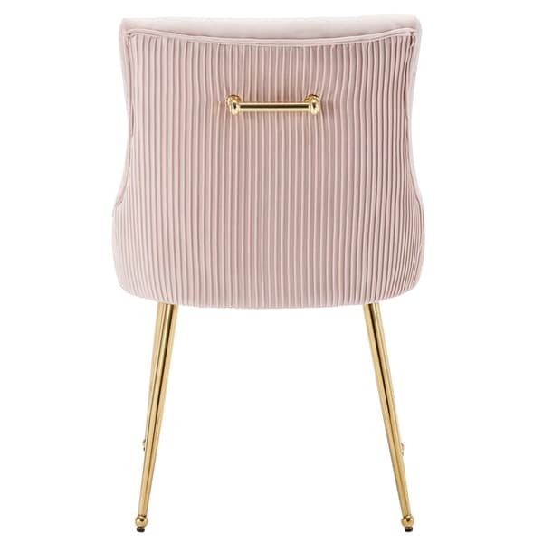 Set om 2 stolar med pläterade ben - guld och rosa