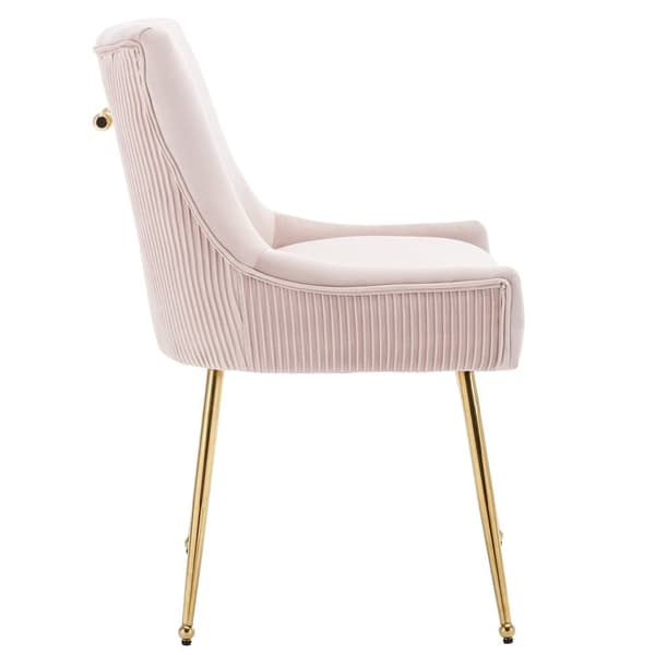 Set om 2 stolar med pläterade ben - guld och rosa