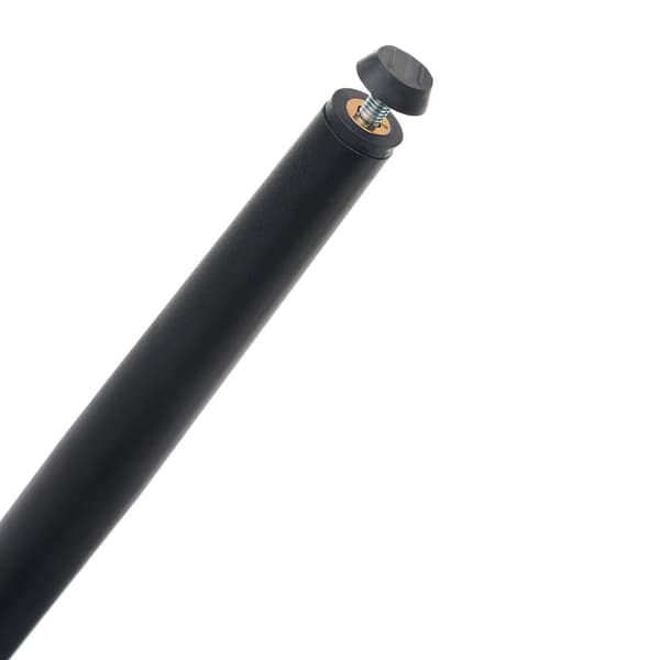 Set med 2 stolar i konstläder - svarta justerbara ben - grå