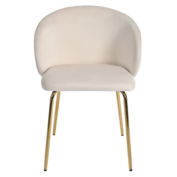 2 samettisen nojatuolin sarja - Kullatut metallijalat - Beige