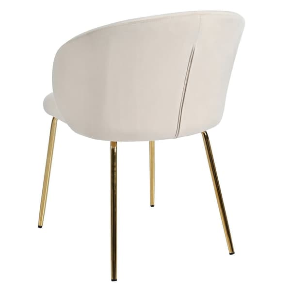 2 samettisen nojatuolin sarja - Kullatut metallijalat - Beige