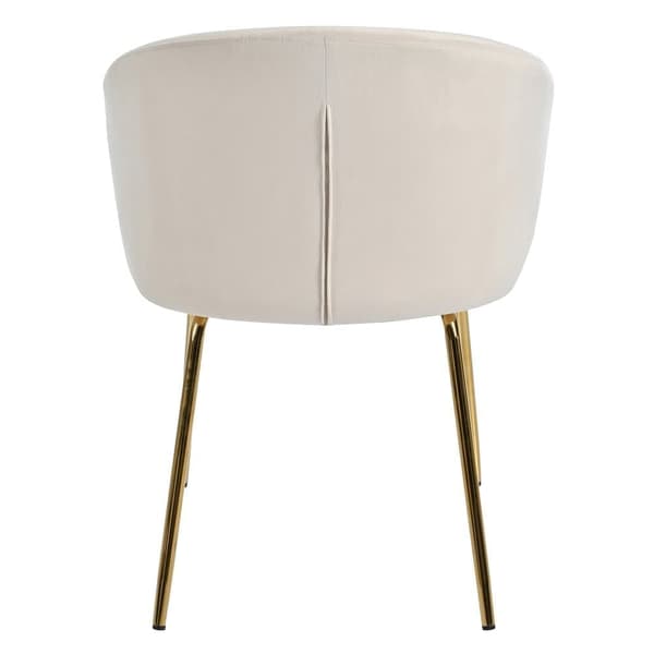 2 samettisen nojatuolin sarja - Kullatut metallijalat - Beige