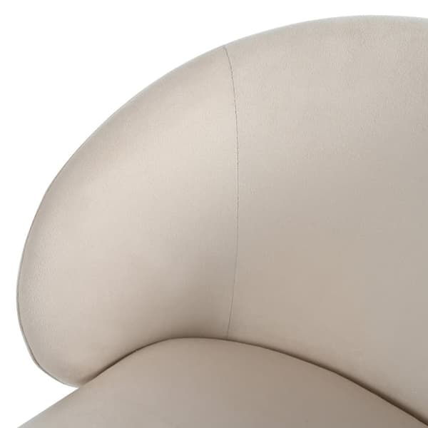 2 samettisen nojatuolin sarja - Kullatut metallijalat - Beige