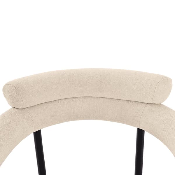 Set med 2 sammetsstolar - med armstöd - Beige