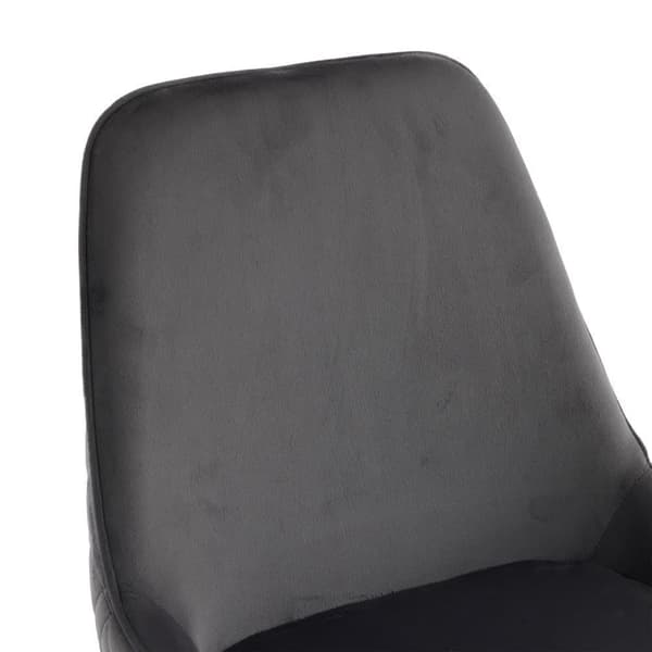 Sæt med 2 stole i blødt velour - med metalben - grå