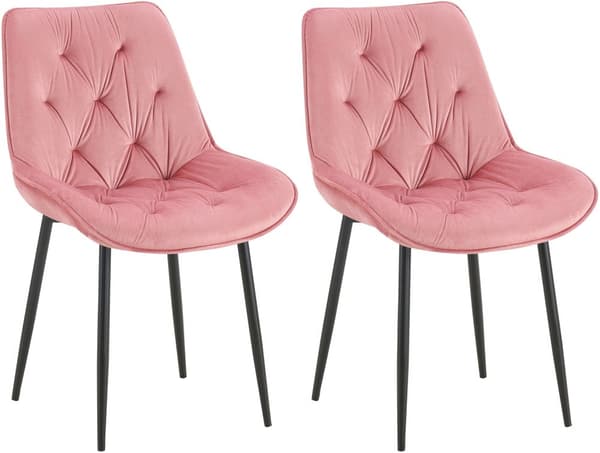 CLP 2 ruokailutuolin setti Wallace sametti rosa