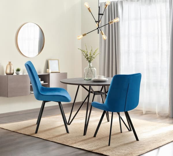 CLP Set med 2 matstolar Lewes velvet