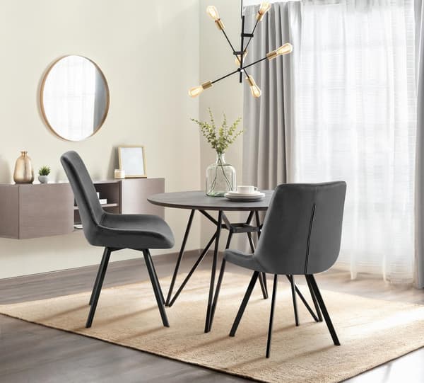 CLP Set med 2 matstolar Lewes velvet