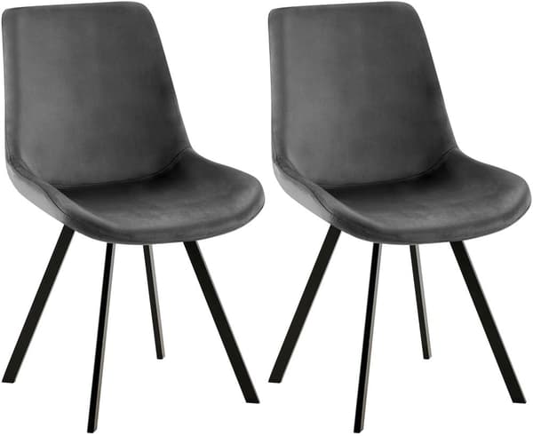 CLP Set med 2 matstolar Lewes velvet