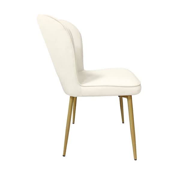 6 pehmustetun samettituolin sarja - metallirakenne - beige