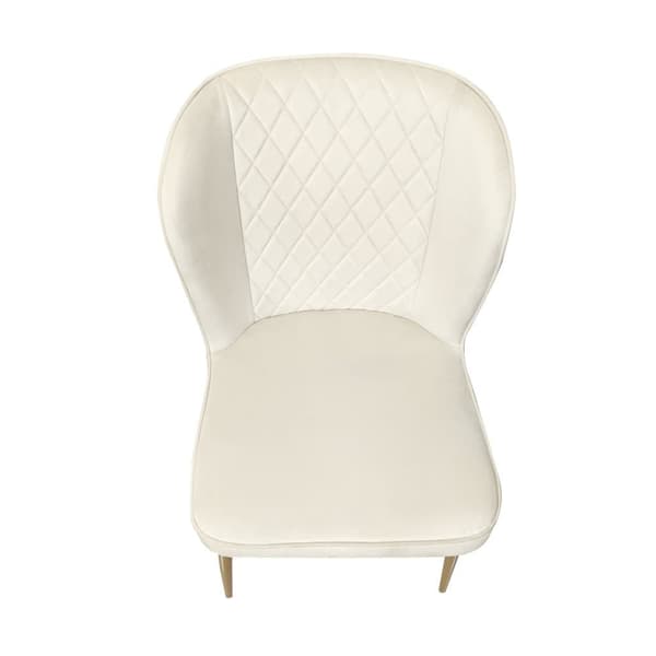 6 pehmustetun samettituolin sarja - metallirakenne - beige