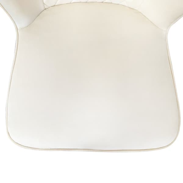 6 pehmustetun samettituolin sarja - metallirakenne - beige