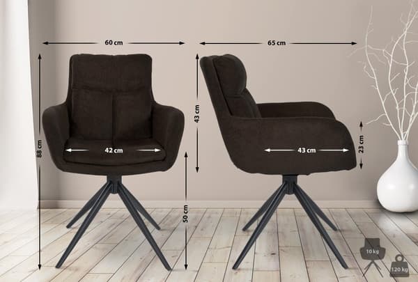 CLP Set med 2 matstolar Vilas tyg