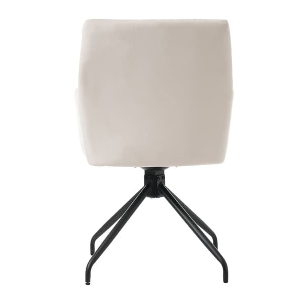 4 kpl 360° pyörivää tuolia - Samettikangas - Timanttikuvioinen selkänoja - Beige