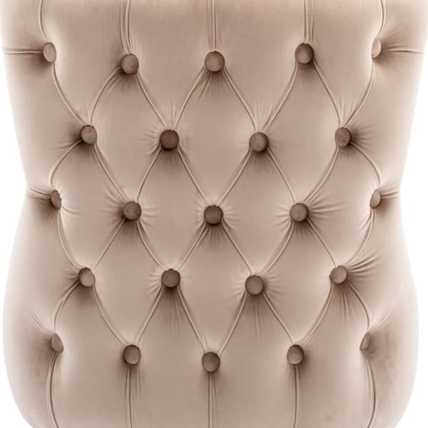 6 samettisen gondolituolin setti - Massiivipuiset jalat - Beige
