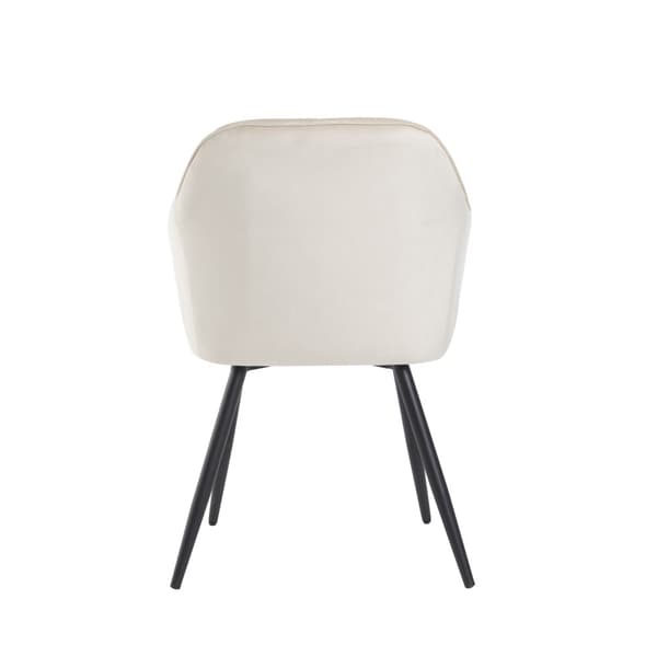 2 samettituolin sarja käsinojilla - säädettävät jalat - beige