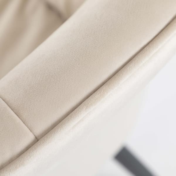 2 samettituolin sarja käsinojilla - säädettävät jalat - beige