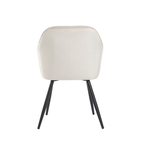 6 samettituolin sarja käsinojilla - säädettävät jalat - beige