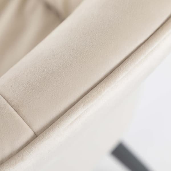 6 samettituolin sarja käsinojilla - säädettävät jalat - beige