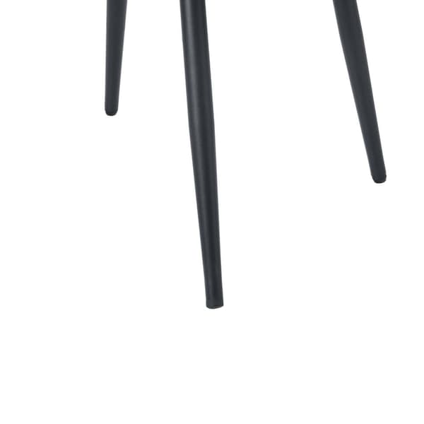 4 samettituolin sarja käsinojilla - säädettävät jalat - musta