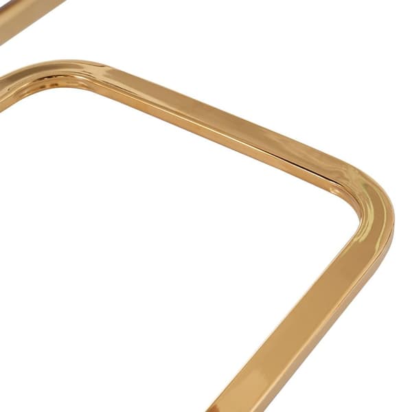 Set med 2 sammetskragstolar - Ryggstöd med diamantmönster - Guldfärgad metallram - Beige