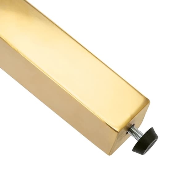 Sæt med 6 fløjlsstole med metalben - Beige
