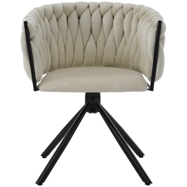 Samettituoli käsinojilla - Metalliset jalat - Beige