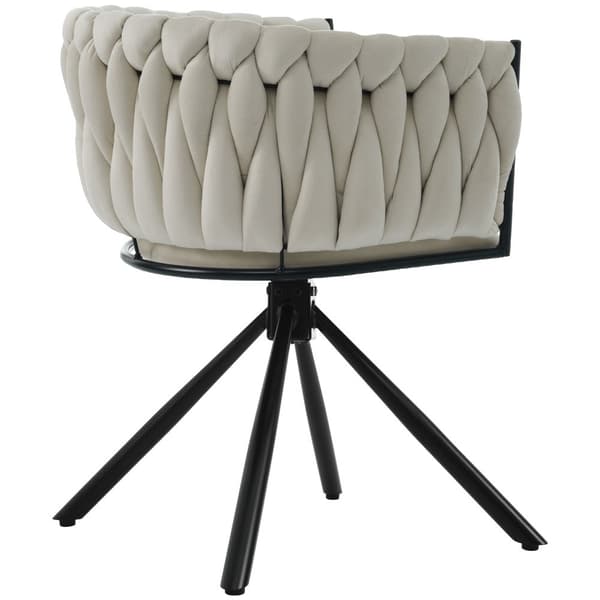 Samettituoli käsinojilla - Metalliset jalat - Beige